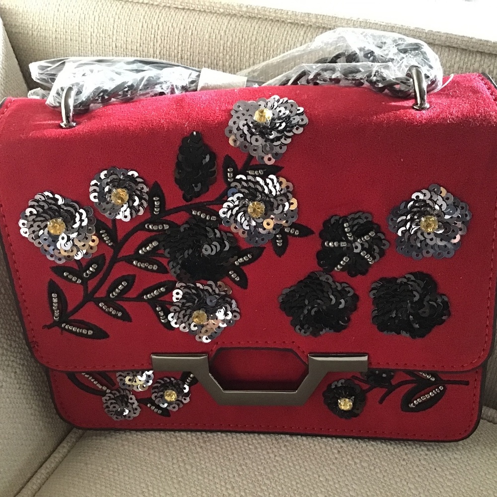 Top shop suede crossbody bag with lovely elevated designs